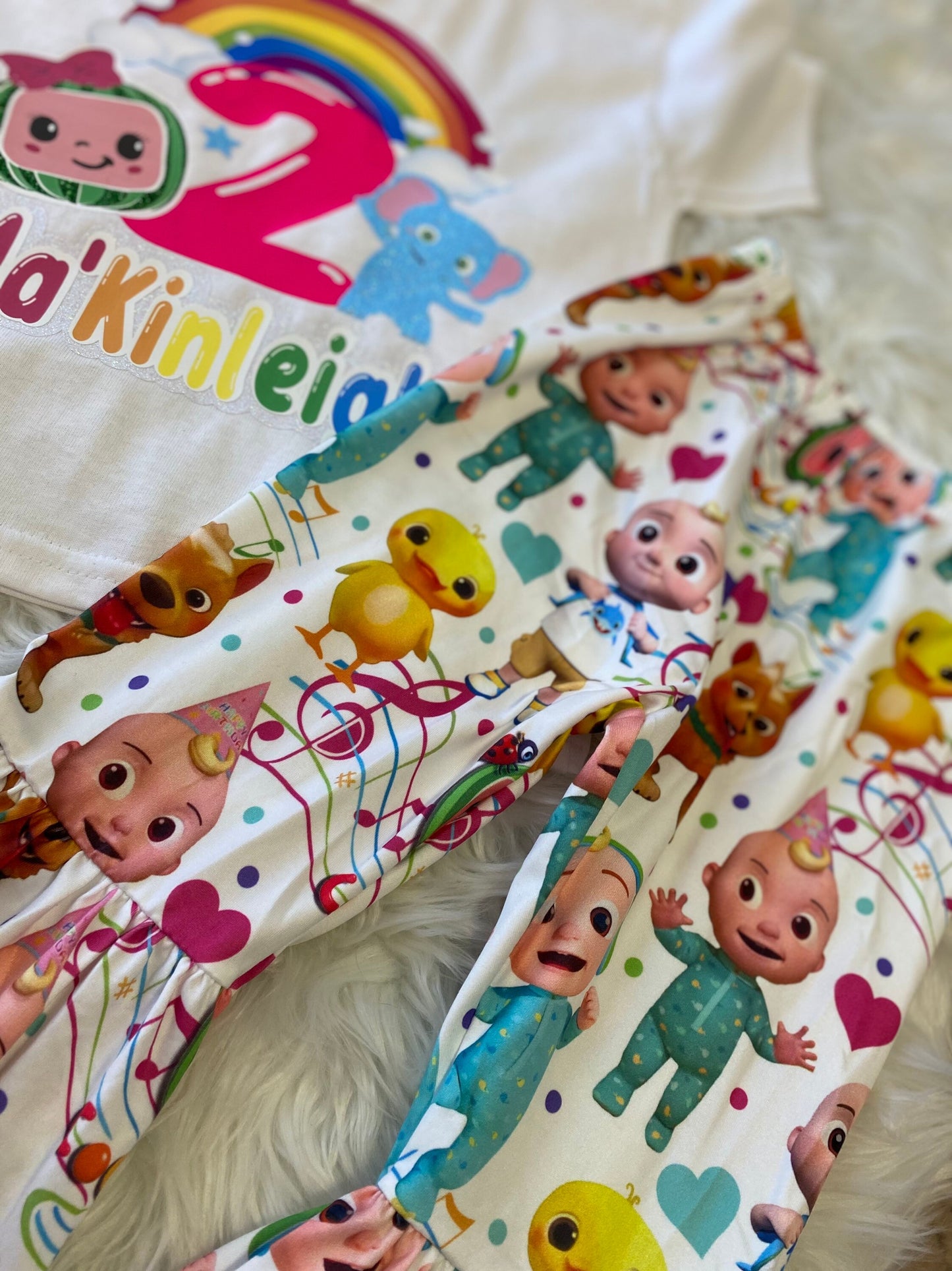 Cocomelon outfit/ toddler bellbottoms/melon shirt/ cocomelon Apparel