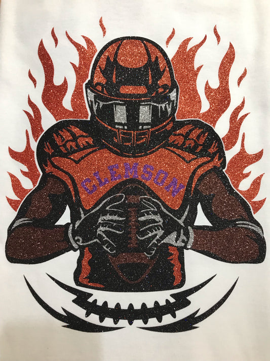 Football Player Glitter Shirt