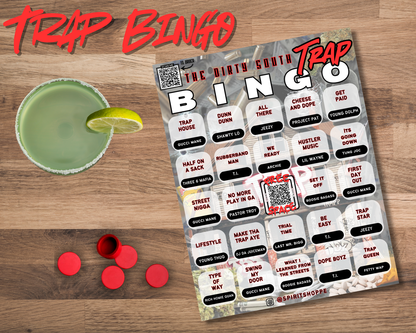 TRAP Bingo Board Game