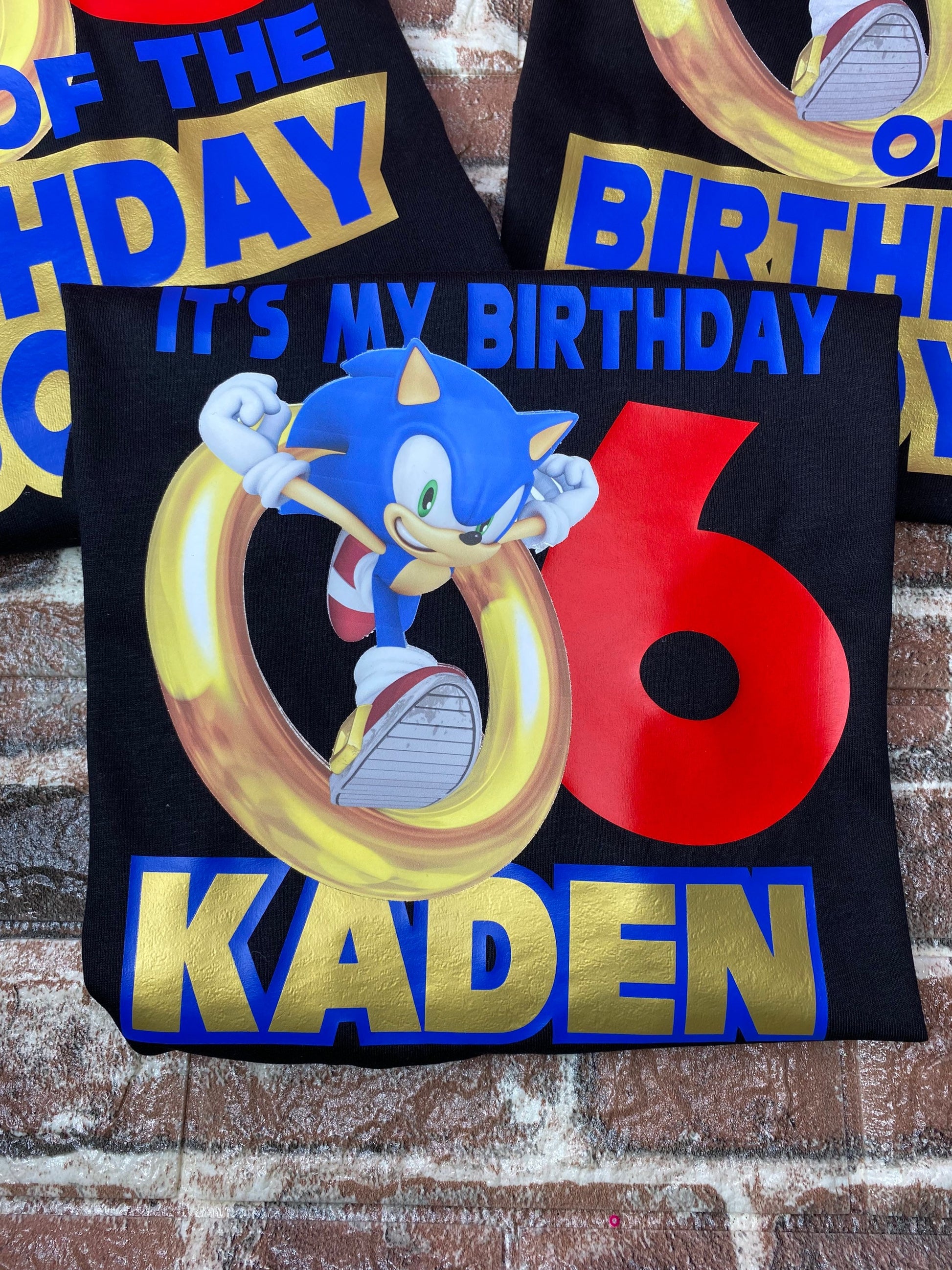 Birthday Shirt/Kids Birthday Shirt/Sonic Birthday Shirt/ Sonic